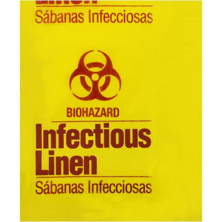 Medegen Medical Products LLC Biohazard Laundry Bag Medegen Medical Products 12 to 16 gal. Yellow Bag LLDPE 25 X 34 Inch - Case of 250 - 208M-CS