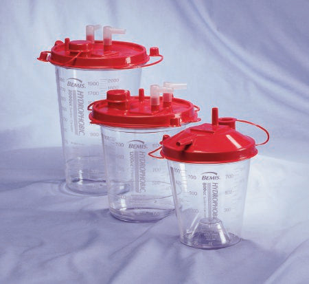 Bemis Healthcare Rigid Suction Canister Hi-Flow™ 1200 mL Pour Lid - Case of 48 - 438410-CS