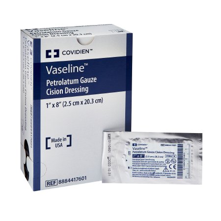 Cardinal Petrolatum Impregnated Dressing Vaseline® Strip 1 X 8 Inch Sterile - Each - 8884417601-EA