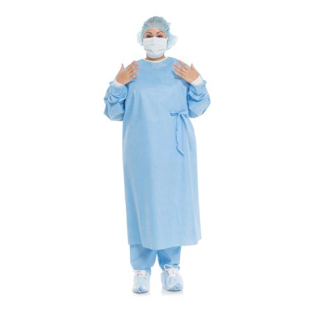 O&M Halyard Inc Non-Reinforced Surgical Gown with Towel Evolution 4 X-Large Blue Sterile Disposable - Each - 90042-EA