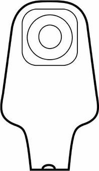 Hollister Colostomy Pouch Karaya 5 One-Piece System 12 Inch Length 7/8 Inch Stoma Drainable Convex, Pre-Cut - Box of 10 - 3668-BX