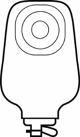 Hollister Urostomy Pouch Premier™ One-Piece System 9 Inch Length Drainable - Box of 10 - 8467-BX
