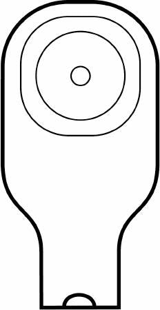 Hollister Colostomy Pouch Premier™ Flextend™ One-Piece System 9 Inch Length Drainable Flat, Pre-Cut - Box of 10 - 8642-BX
