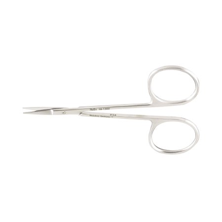 Integra Lifesciences Iris Scissors Miltex® 4 Inch Length OR Grade German Stainless Steel NonSterile Finger Ring Handle Curved Blade Sharp Tip / Sharp Tip - Each - 5-302-EA