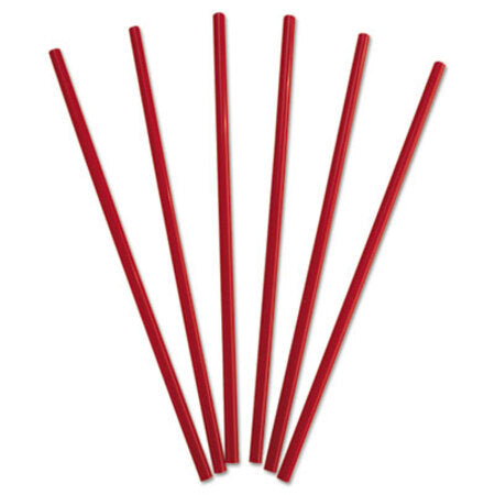 Dixie® Wrapped Giant Straws, 10.25", Polypropylene, Red, 300/Box, 4 Boxes/Carton - CT/1 - DXE-GW104-CT