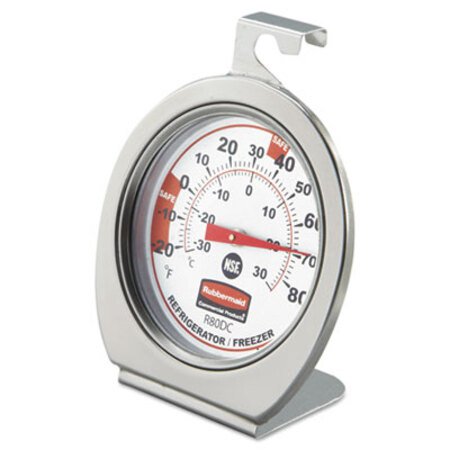 Rubbermaid® Commercial Refrigerator/Freezer Monitoring Thermometer, -20F to 80F - Each - PEL-R80DC-EA
