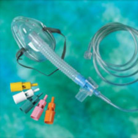 Medline Air Entrainment Mask Select-A-Vent® Elongated Style Adult One Size Fits Most Adjustable Head Strap / Nose Clip - Case of 50 - HUD1098-CS