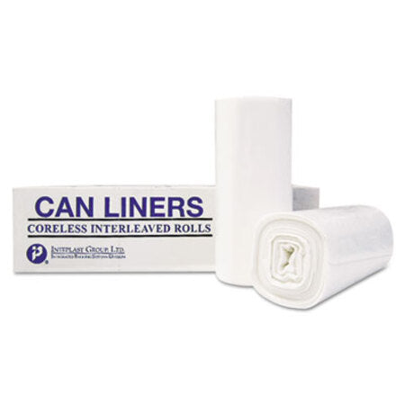 Inteplast Group High-Density Commercial Can Liners Value Pack, 55 gal, 11 microns, 36" x 58", Clear, 25 Bags/Roll, 8 Rolls/Carton - CT/1 - IBS-VALH3660N12-CT