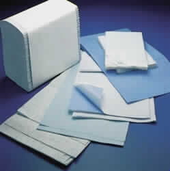 Graham Medical Products Stretcher Sheet Flat Sheet 40 X 48 Inch Blue Tissue / Poly / Tissue Disposable - Case of 48 - 70329N-CS