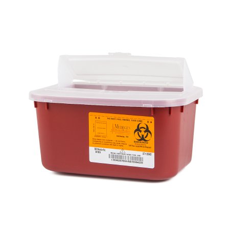 Medegen Medical Products LLC Sharps Container Sharps® Red Base 5 H X 10 W X 7 D Inch Horizontal Entry 1 Gallon - Case of 24 - 8703-CS