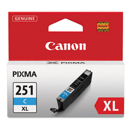 Canon® 6449B001 (CLI-251XL) ChromaLife100+ High-Yield Ink, 695 Page-Yield, Cyan - Each - CNM-6449B001-EA