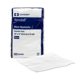 Cardinal Washcloth Excilon™ 10 X 13 Inch White Disposable - Case of 12 - 6040N-CS