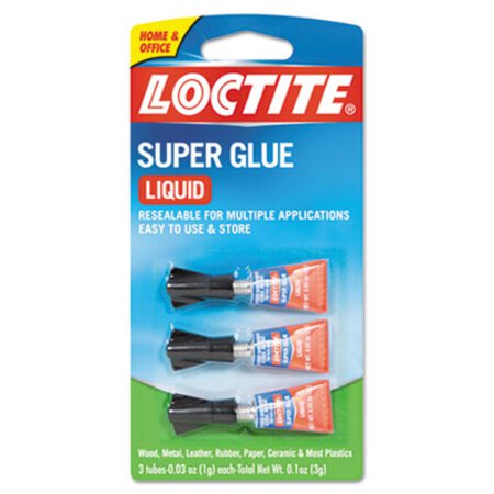 Loctite® Super Glue, 0.11 oz, Dries Clear, 3/Pack - Pack of 1 - LOC-1710908-PK