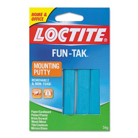 Loctite® Fun-Tak Mounting Putty, Repositionable and Reusable, 6 Strips, 2 oz - Each - LOC-1270884-EA