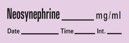 Precision Dynamics Drug Label Timemed Anesthesia Label Tape Neosynephrine_mg/mL Date_Time_Int Violet 1/2 X 1-1/2 Inch - Roll of 1 - AN-72-RL