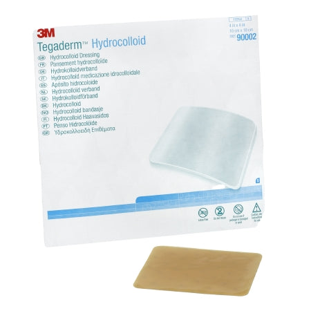 3M Hydrocolloid Dressing 3M™ Tegaderm™ 4 X 4 Inch Square - Box of 5 - 90002-BX