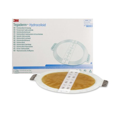 3M Hydrocolloid Dressing 3M™ Tegaderm™ 5-1/8 X 6 Inch Oval With Border - Case of 60 - 90003-CS