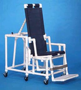 IPU Shower Chair ipu® Fixed Arms PVC Frame Reclining Backrest 26 Inch Seat Width 300 lbs. Weight Capacity - Each - TSC001-EA