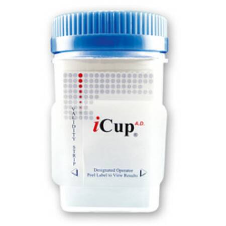 Abbott Rapid Dx North America LLC Drugs of Abuse Test Kit iCup® A.D. AMP, COC, OPI, PCP, THC, (OX, pH, SG) 25 Tests CLIA Non-Waived - Case of 25 - I-DUA-157-023-CS