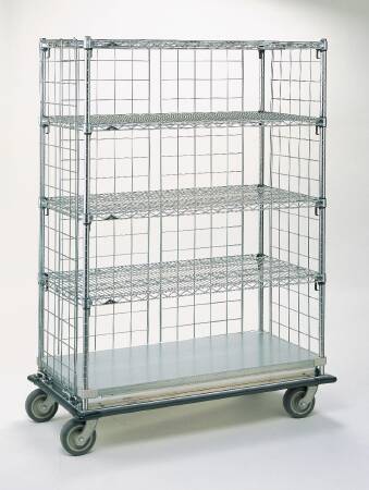 Intermetro Industries Linen Cart 4 Shelves Steel 6 Inch Locking Casters - Each - LXH56C-EA