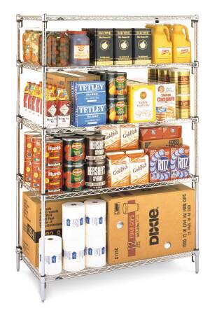 Intermetro Industries Wire Shelving Super Adjustable™ Super Erecta® 1 Shelf Adjustable 24 X 36 Inch - Each - A2436NC-EA