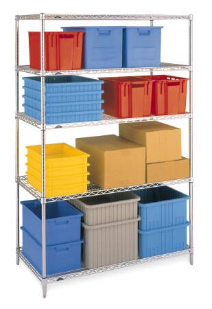 Intermetro Industries Wire Shelving Super Erecta Shelf® 1 Shelf Adjustable 24 X 72 Inch - Each - 2472NC-EA