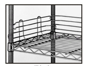 Intermetro Industries Shelf Ledge Metro® Erecta Shelf® 4 X 60 Inch, Stainless Steel - Each - L60N-4C-EA