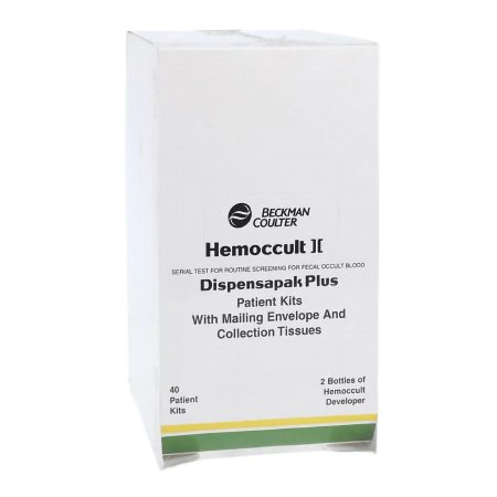 Hemocue Cancer Screening Test Kit Hemoccult II® Dispensapak™ Plus Colorectal Cancer Screening Fecal Occult Blood Test (FOBT) Stool Sample 40 Tests CLIA Waived - Box of 40 - 61130A-BX