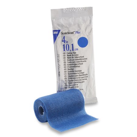 3M Ortho Cast Tape 3M™ Scotchcast™ Plus 4 Inch X 12 Foot Fiberglass / Resin Blue - Case of 10 - 82004B-CS
