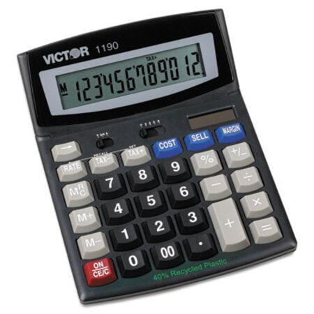 Victor® 1190 Executive Desktop Calculator, 12-Digit LCD - Each - VCT-1190-EA