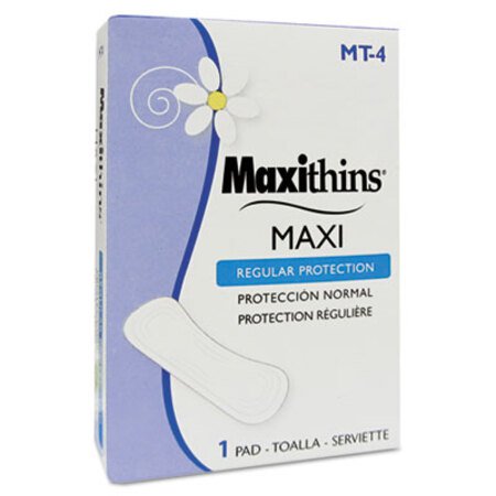 Hospeco® Maxithins Vended Sanitary Napkins #4, Maxi, 250 Individually Boxed Napkins/Carton - CT/1 - HOS-MT4-CT
