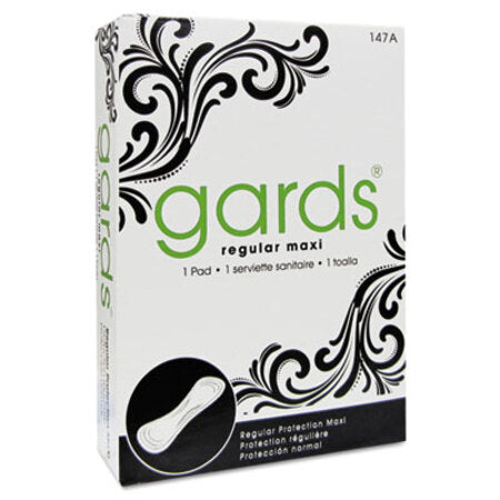 Hospeco® Gards Vended Sanitary Napkins #4, 250 Individually Boxed Napkins/Carton - CT/1 - HOS-4147-CT