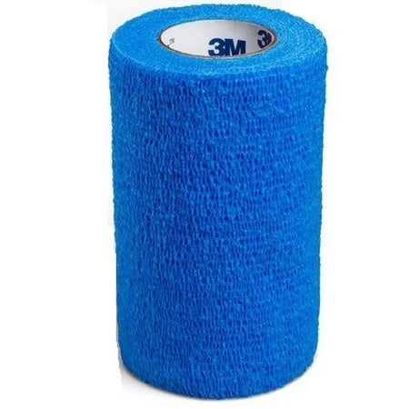 3M Cohesive Bandage 3M™ Coban™ 4 Inch X 5 Yard Self-Adherent Closure Blue NonSterile Standard Compression - Each - 1584B-EA