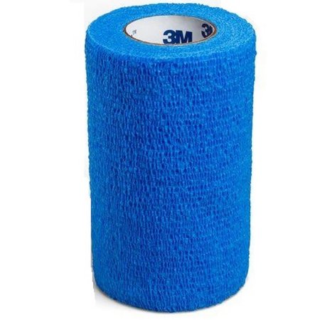 3M Cohesive Bandage 3M™ Coban™ 4 Inch X 5 Yard Self-Adherent Closure Blue NonSterile Standard Compression - Case of 18 - 1584B-CS