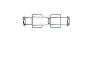Smiths Medical ASD, Inc. Double Luer Lock Adapter - Case of 100 - MX494-CS