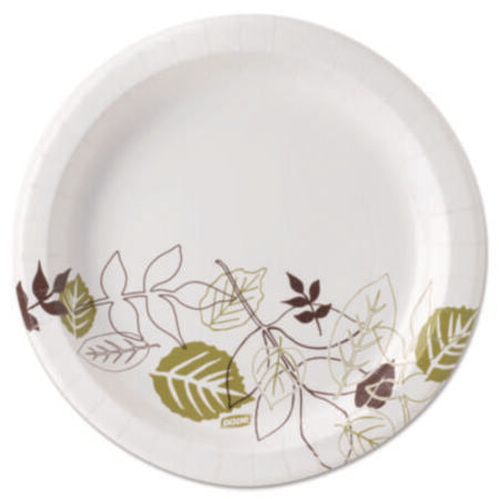 Dixie® Pathways Soak-Proof Shield Mediumweight Paper Plates, 8.5" dia, Green/Burgundy, 1,000/Carton - CT/1 - DXE-UX9PATH-CT