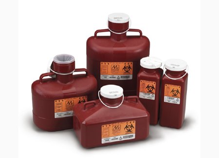 Medegen Medical Products LLC Sharps Container Sharps-Tainer® Red Base 10 H X 3-1/2 W X 3-1/2 D Inch Vertical Entry 0.425 Gallon - Case of 20 - 178-CS