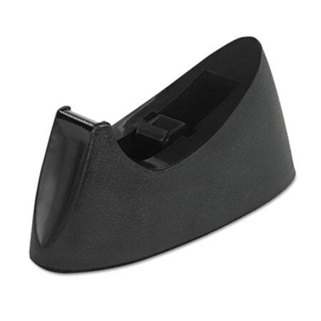 Universal® Desktop Tape Dispenser, Weighted Nonskid Base, 1" Core, Black - Each - UNV-15001-EA