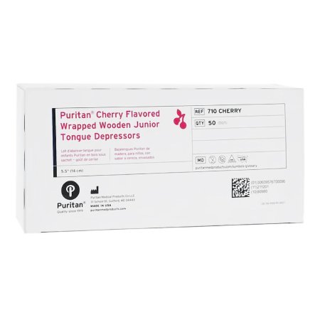 Puritan Medical Products Tongue Depressor Puritan® 5-1/2 Inch Length Wood - Box of 50 - 710 CHERRY-BX