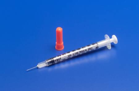 Cardinal Standard Insulin Syringe with Needle Monoject™ 0.5 mL 1/2 Inch 29 Gauge NonSafety Regular Wall - Each - 8881600350-EA