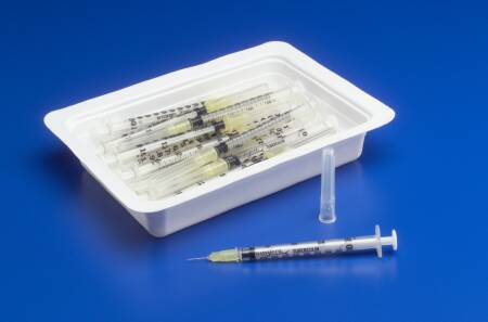 Cardinal Standard Allergy Tray Monoject™ 1 mL 1/2 Inch 27 Gauge NonSafety Regular Wall - Case of 40 - 8881501962-CS