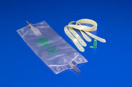 Cardinal Urinary Leg Bag Uri-Drain™ Anti-Reflux Valve NonSterile 500 mL Vinyl / Flocked - Case of 24 - 8884733200-CS