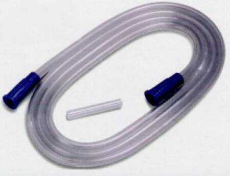 Cardinal Suction Connector Tubing Argyle® 6 Foot Length 0.188 Inch I.D. Sterile Universal Molded Connector Clear NonConductive PVC - Case of 50 - 8888301515-CS