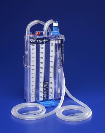 Cardinal Chest Drain System Argyle™ Sentinel Seal™ 2500 mL - Case of 5 - 8888571513-CS