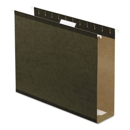 Pendaflex® Extra Capacity Reinforced Hanging File Folders with Box Bottom, 3" Capacity, Letter Size, 1/5-Cut Tabs, Green, 25/Box - Box of 1 - PFX-4152X3-BX
