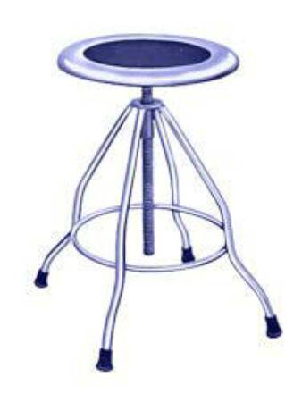 Blickman Exam Stool Clifton Backless Spinlift Height Adjustment 4 Casters Stainless Steel - Each - 1027745000-EA