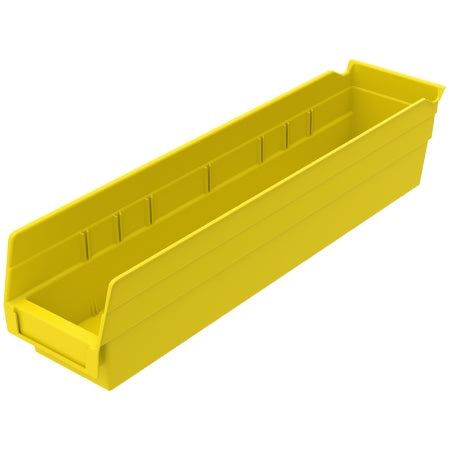 Akro-Mils Shelf Bin Yellow Industrial Grade Polymers 4 X 4-1/8 X 17-7/8 Inch - CT/12 - 30128YELLO-CT
