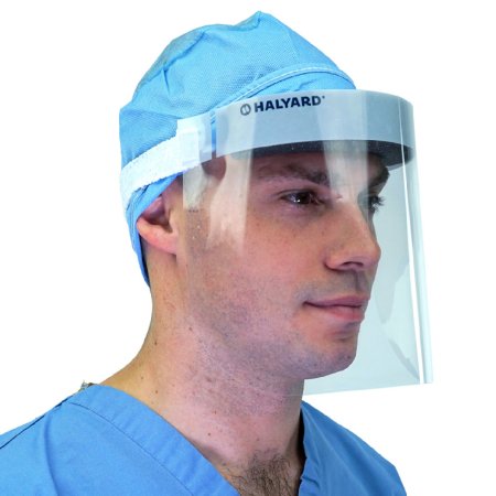 O&M Halyard Inc Face Shield Halyard One Size Fits Most 3/4 Length Anti-fog Disposable NonSterile - Each - 41205-EA