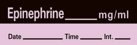Precision Dynamics Drug Label Timemed Anesthesia Label EPHEDrine_mcg/mL date_time_int_ Violet 1/2 X 1-1/2 Inch - Roll of 1 - AN-6-RL
