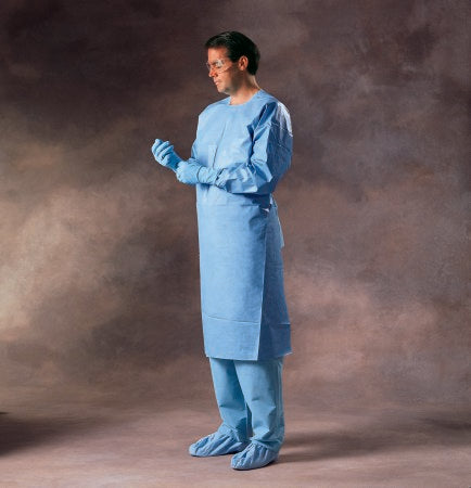 O&M Halyard Inc Protective Procedure Gown Large Blue NonSterile Not Rated Disposable - Case of 60 - 69455-CS